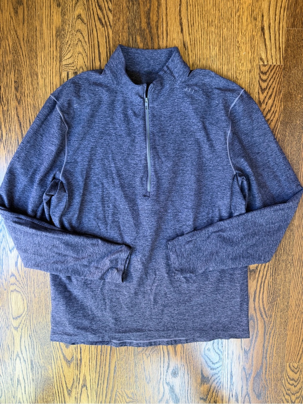 Lululemon Men's Quarter-Zip Heathered Athleisure Long-Sleeve Sweater - Purple